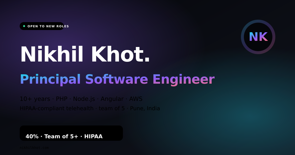 Nikhil Khot — Full Stack Developer